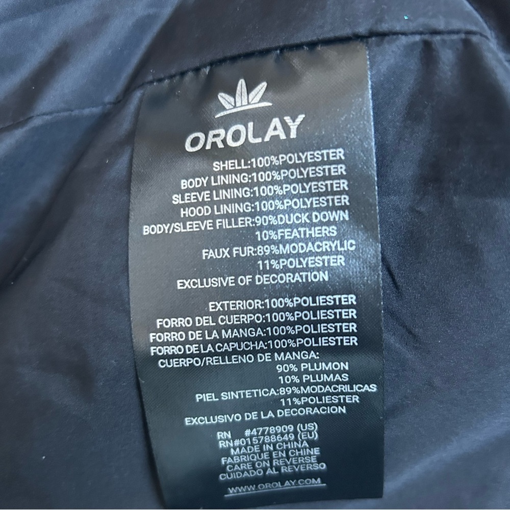 Orolay Women’s Black Down Filled Puffer Parka Jacket Size Small - Picture 10 of 13